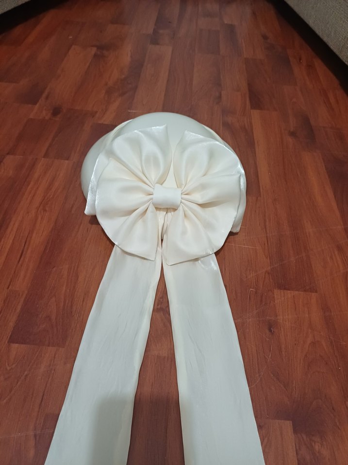 Beyaz Parlak gelin şapkasi - Görsel 3