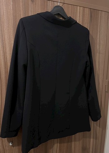 Düğmeli Siyah Kadın Blazer Ceket - Görsel 4