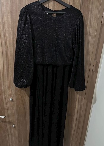 Uzun Siyah Kadın Goth Elbise - Görsel 5