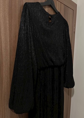 Uzun Siyah Kadın Goth Elbise - Görsel 2