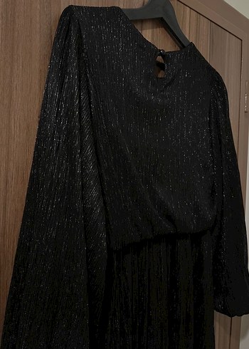 Uzun Siyah Kadın Goth Elbise - Görsel 3