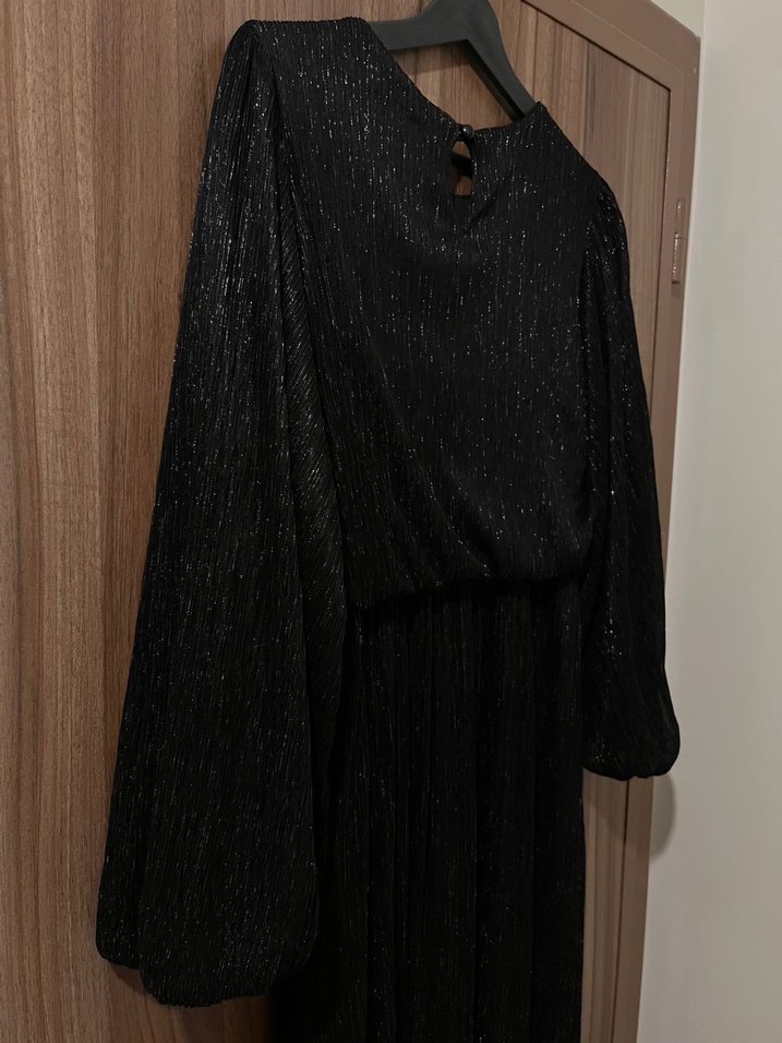 Uzun Siyah Kadın Goth Elbise - Görsel 2