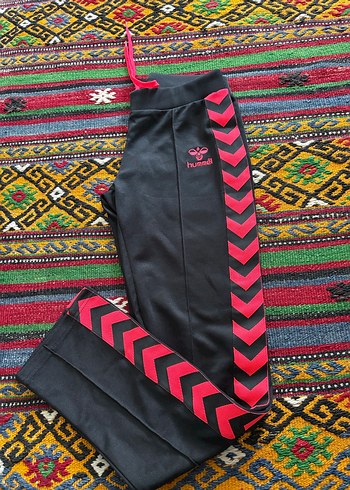 Kırmızı Şeritli Siyah Hummel Eşofman Altı