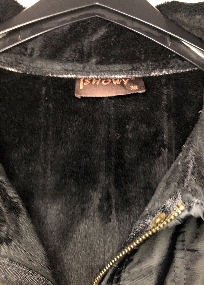 İçi kürklü siyah mont. - Görsel 4