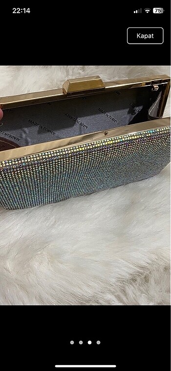Zara taşlı çanta - Görsel 3