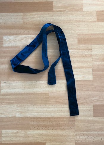 Geleneksel Uzun Kollu Mavi Kadife Nakışlı Elbise - Görsel 13