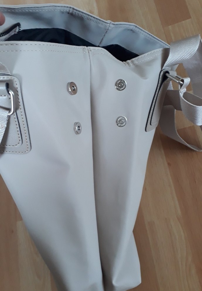 Kadın Bej Change Time Su Geçirmez El Omuz Çantası Pat Detaylı - Görsel 5