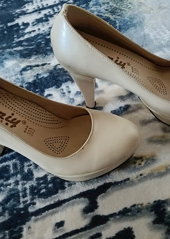 Bej Platform Topuklu Kadın - Görsel 2