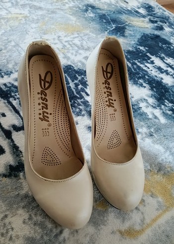 Bej Platform Topuklu Kadın - Görsel 3