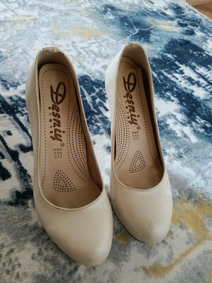 Bej Platform Topuklu Kadın - Görsel 3