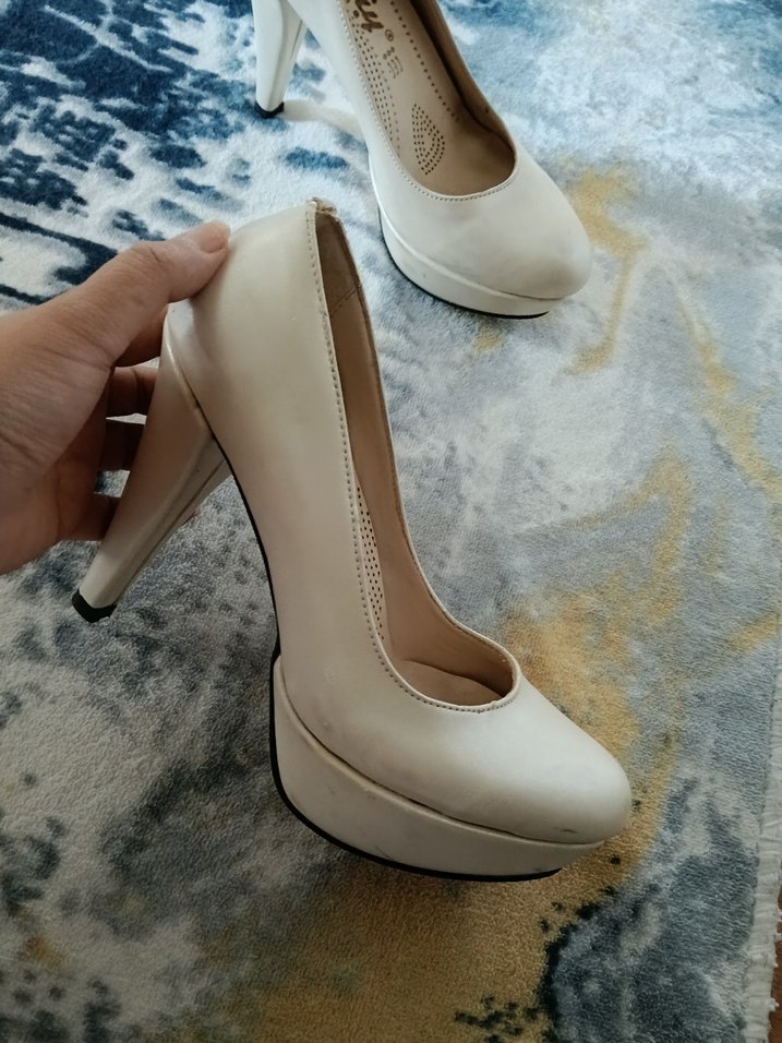 Bej Platform Topuklu Kadın - Görsel 4