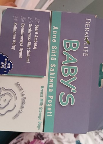 Dermslife Baby's Anne Sütü Saklama Poşeti Turkuaz - Görsel 3