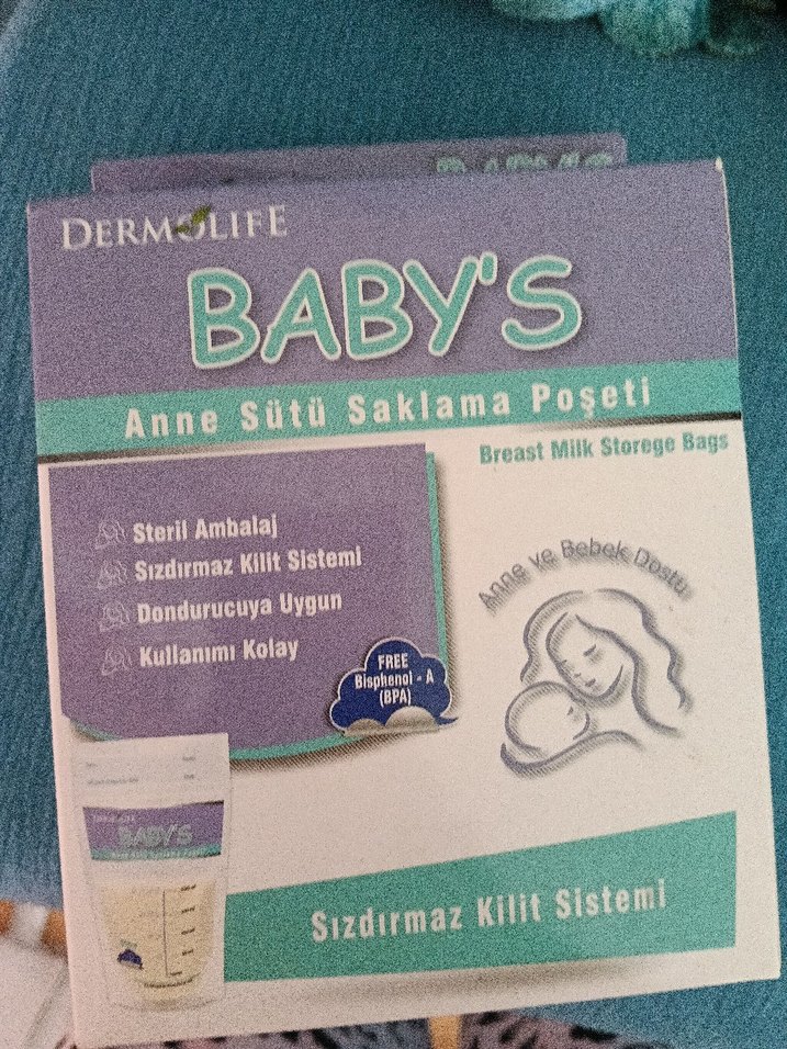 Dermslife Baby's Anne Sütü Saklama Poşeti Turkuaz - Görsel 4