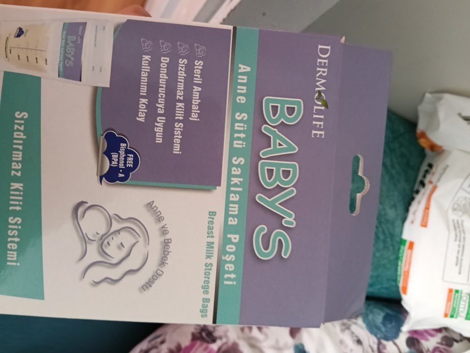 Dermslife Baby's Anne Sütü Saklama Poşeti Turkuaz - Görsel 3