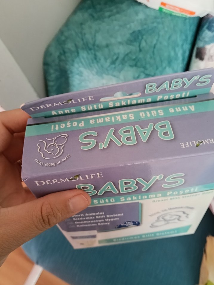 Dermslife Baby's Anne Sütü Saklama Poşeti Turkuaz - Görsel 2