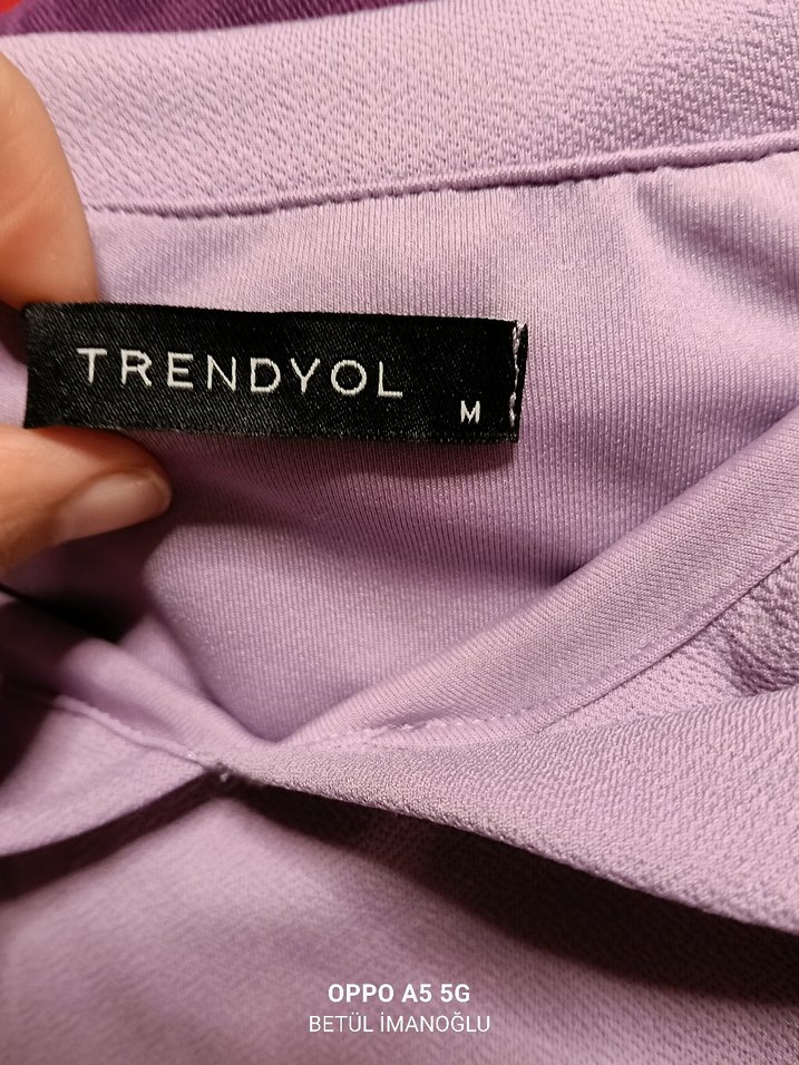 Mor Midi Boy Madonna yaka Kadın Elbise - Görsel 3