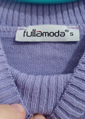 Kadın Mor Triko Uzun Kollu Kazak - Görsel 3