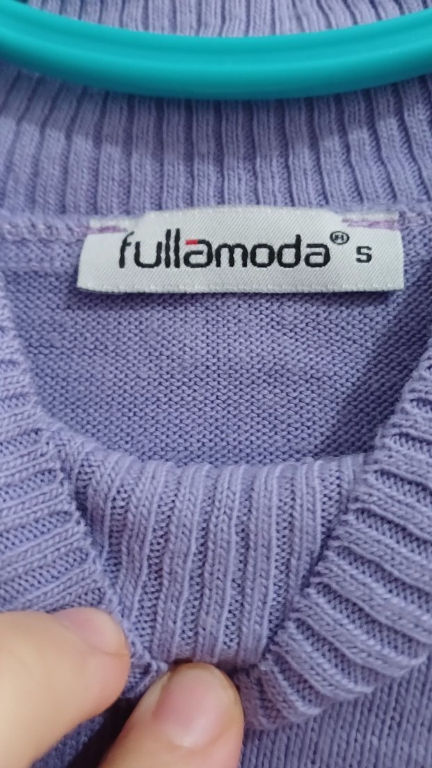 Kadın Mor Triko Uzun Kollu Kazak - Görsel 3