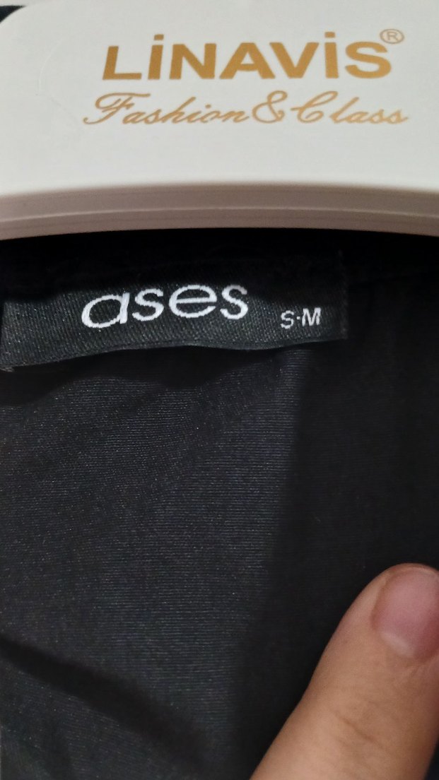 Siyah Düğmeli Keten Kadın Gömlek - Görsel 2