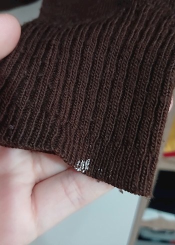 Kahverengi Kadın Boğazlı Yün Kazak - Görsel 4