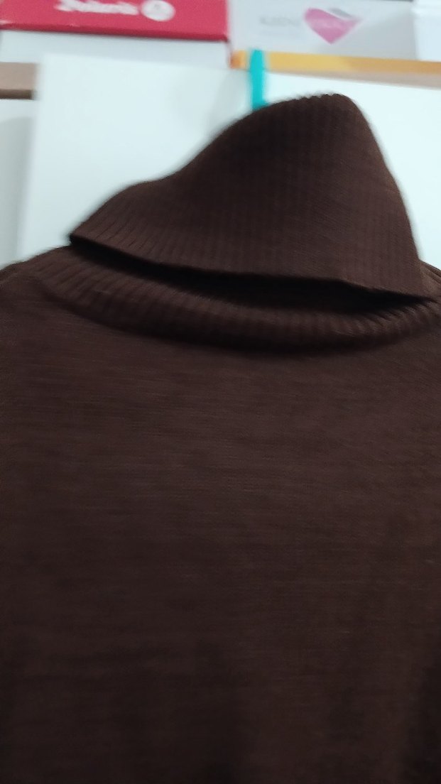 Kahverengi Kadın Boğazlı Yün Kazak - Görsel 2