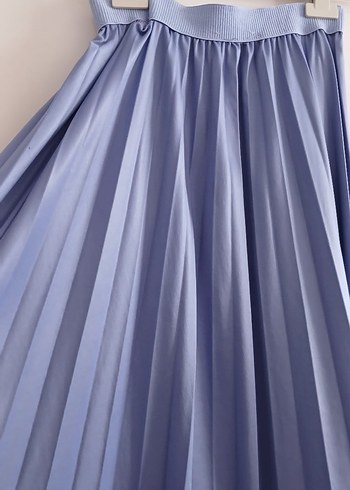 Mavi Uzun Pilili Kadın Etek - Görsel 5