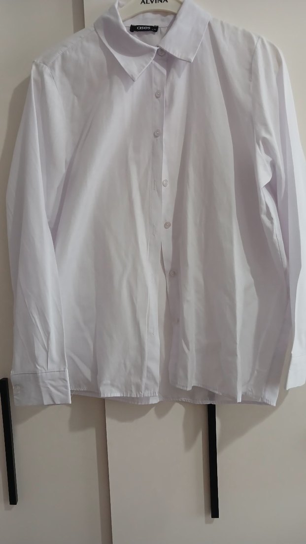 Pamuk Beyaz Kadın Gömlek - Görsel 2