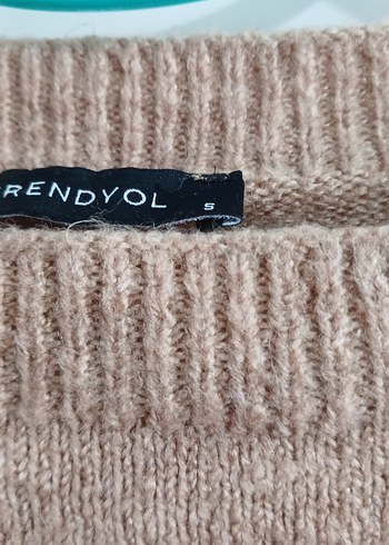 Bej Örgü Triko Kadın Kazak - Görsel 3