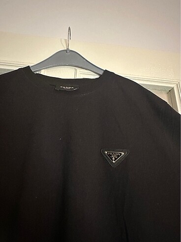46 Beden siyah Renk Siyah Basic Prada Tshirt UNISEX