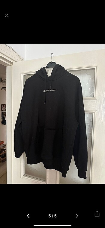 xl Beden siyah Renk Les benjamins yazılı sweatshirt L-XL