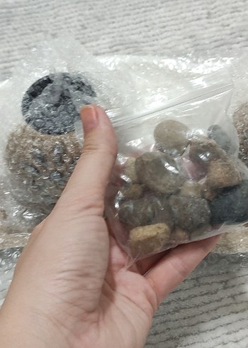 Beden camel Renk Bej ve Gri Dekoratif Mumluk Seti