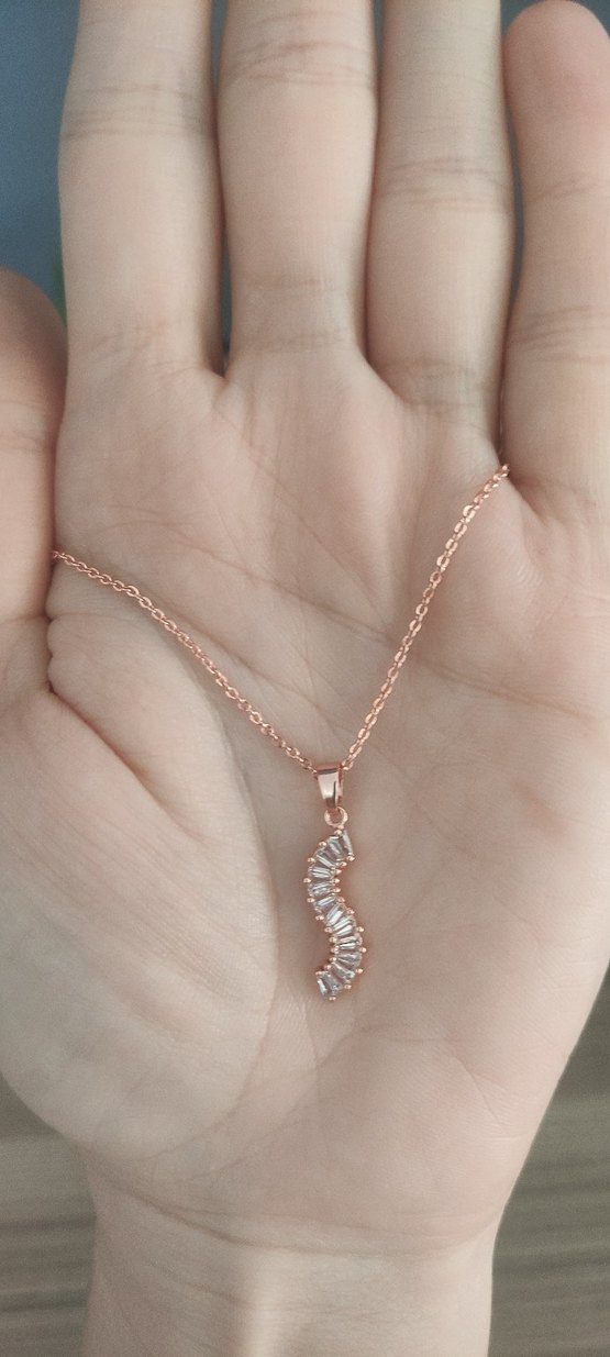 Altın Renkli S biçiminde kolye - Görsel 3