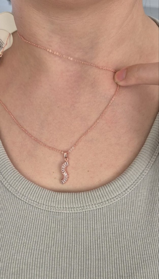 Altın Renkli S biçiminde kolye - Görsel 5