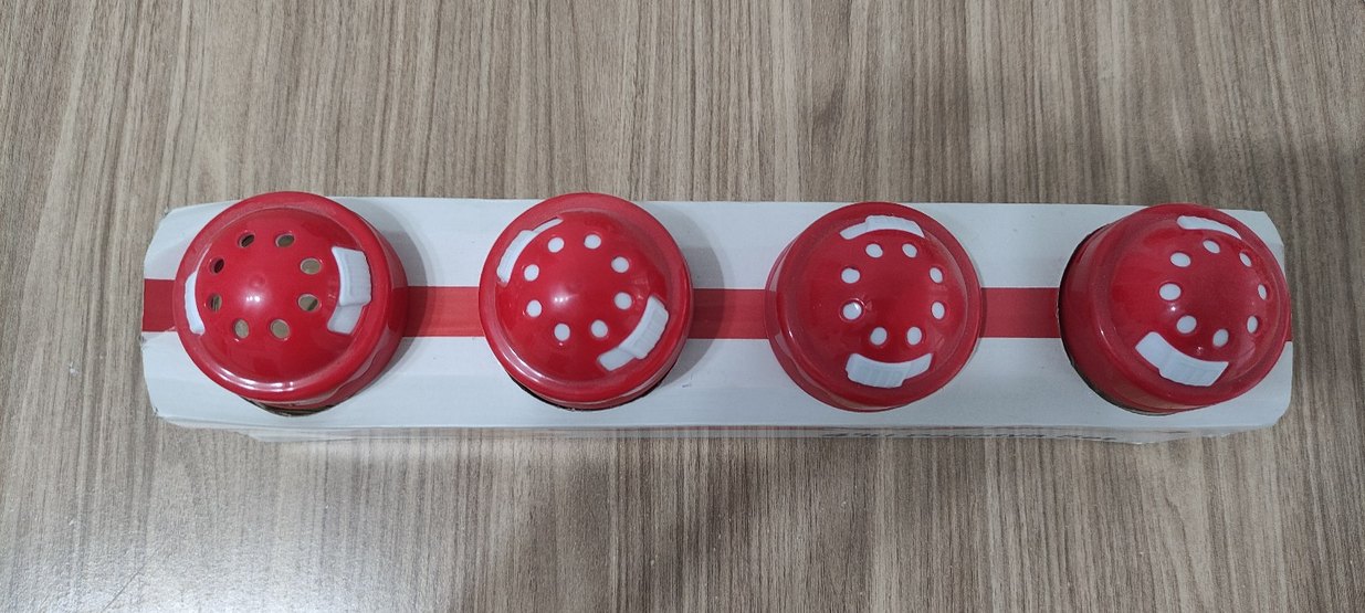 4lü Kırmızı Kapaklı Cam Baharatlık - Görsel 3