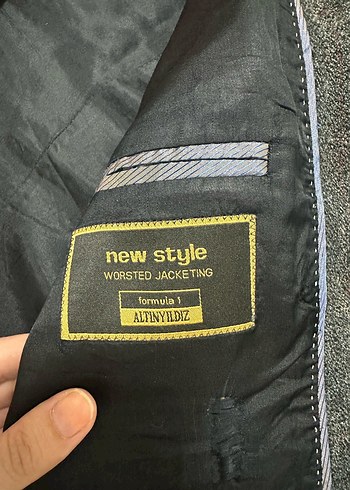 Vintage Düğmeli Gri Midi Yün Blazer Ceket - Görsel 4