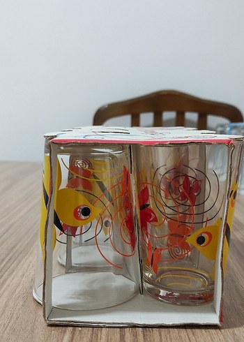 Renkli Kelebek Desenli 6'lı 21 cl Bardak Seti - Görsel 2