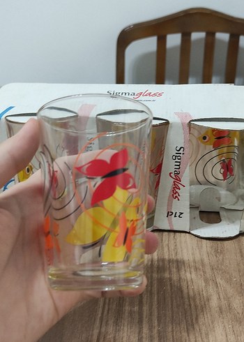 Renkli Kelebek Desenli 6'lı 21 cl Bardak Seti - Görsel 4