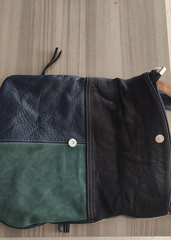 Gri,yeşil, lacivert Süet Kadın Çanta - Görsel 4