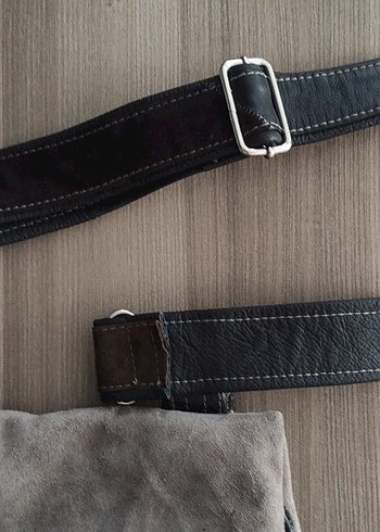 Gri,yeşil, lacivert Süet Kadın Çanta - Görsel 7