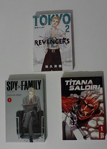 manga (tokyo revengers, spy x family, titana saldırı) 