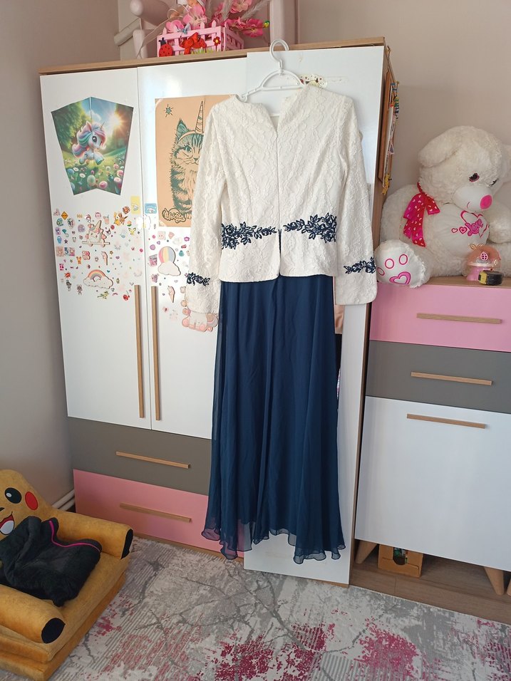 Dantel Detaylı Uzun Bohem Kadın Elbise - Görsel 5