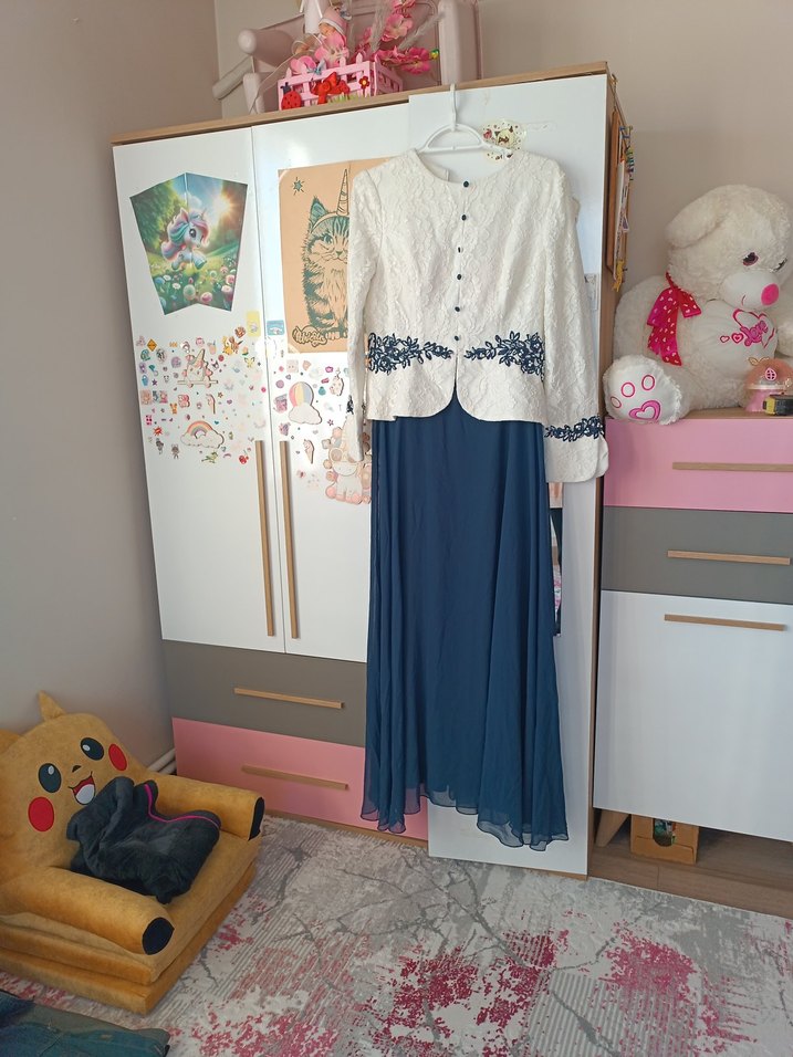 Dantel Detaylı Uzun Bohem Kadın Elbise - Görsel 2