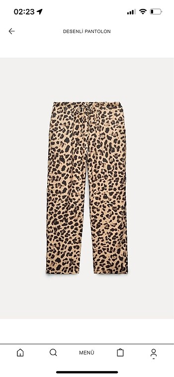 Zara leoparlı pantolon