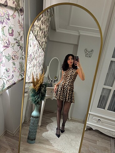 zara leopar elbise
