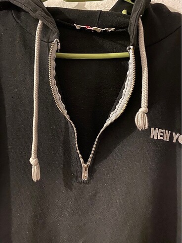 xl Beden siyah Renk Koton Siyah Kapuşonlu Sweatshirt