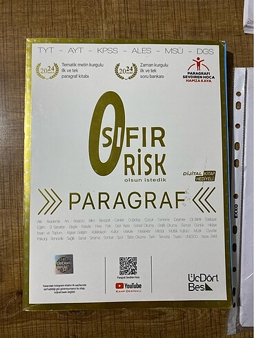 Üç dört beş yayınları sıfır risk paragraf soru bankası