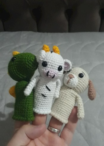  Beden Beyaz El Örgüsü Peluş kukla Oyuncak