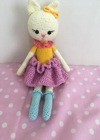 Pastel Renkli Örgü Tavşan Bebek