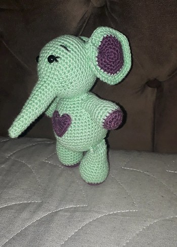 LC Waikiki Pastel su yeşili Fil Örgü Peluş Oyuncak