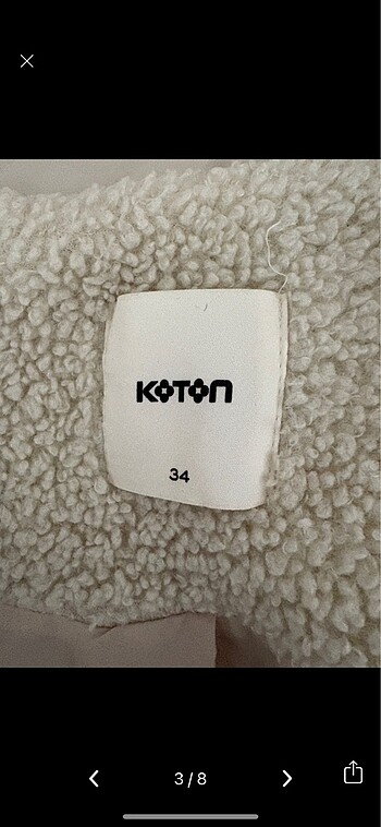 34 Beden koton oversize suni yün ceket